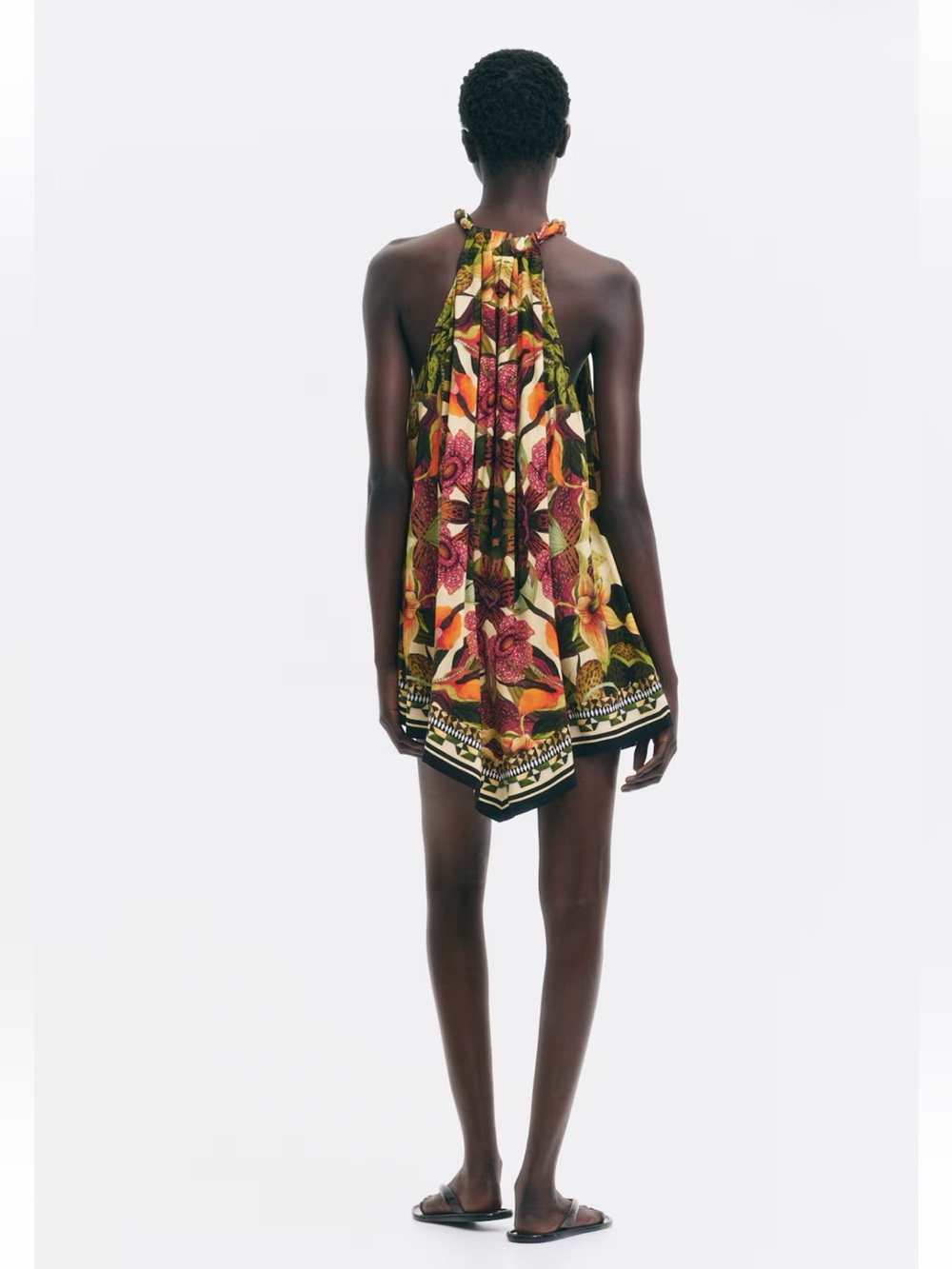 PATTERNED HANDKERCHIEF DRESS - Picture 4 of 5